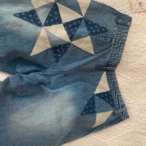 Free People Patchwork Jeans